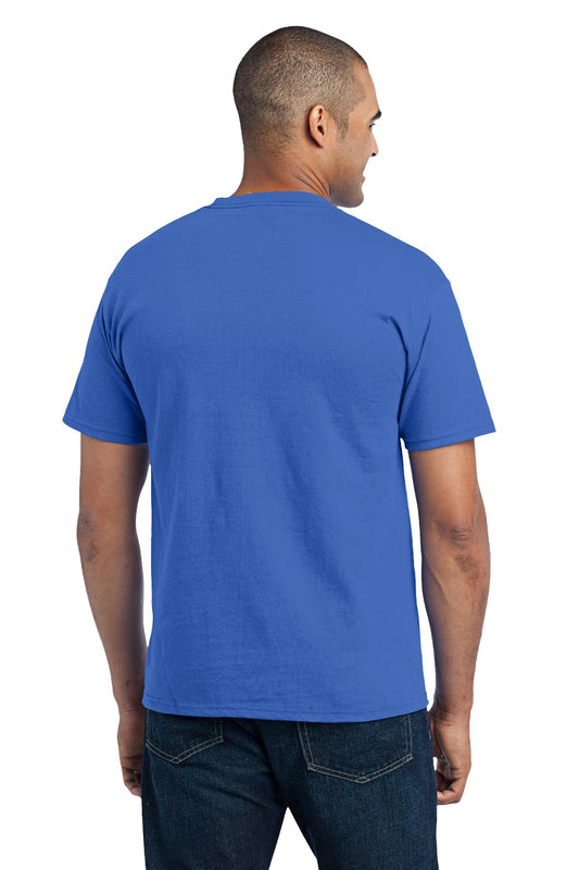 Port & Company Core Blend Pocket Tee. PC55P Royal