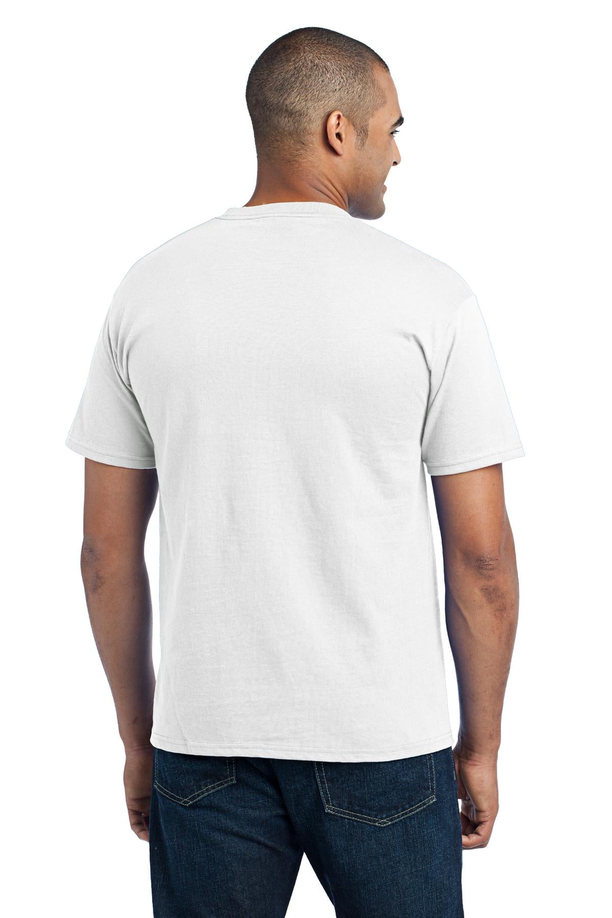 Port & Company Core Blend Pocket Tee. PC55P White