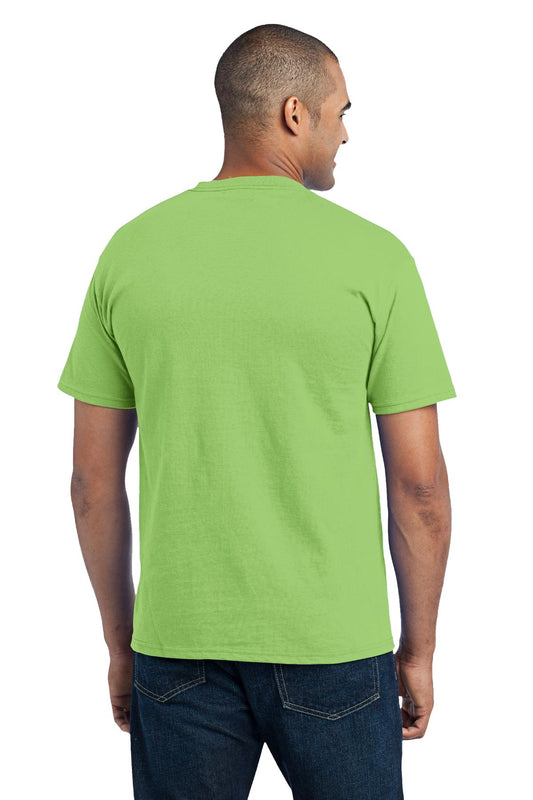 Port & Company Core Blend Pocket Tee. PC55P Lime