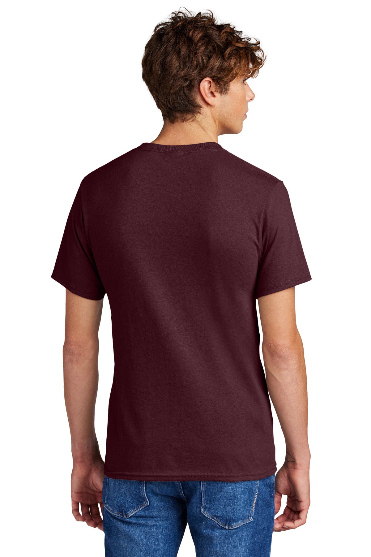 Port & Company Tall Core Blend Tee. PC55T Athletic Maroon Tall