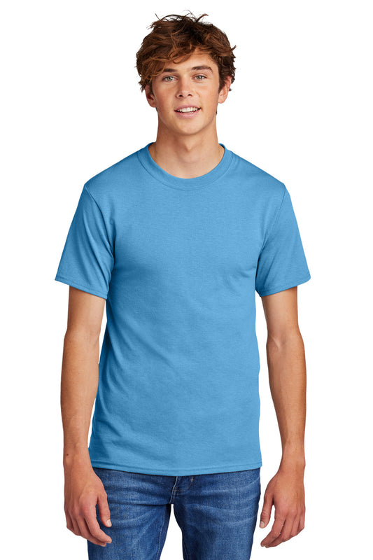 Port & Company Core Blend Tee.  PC55 Aquatic Blue