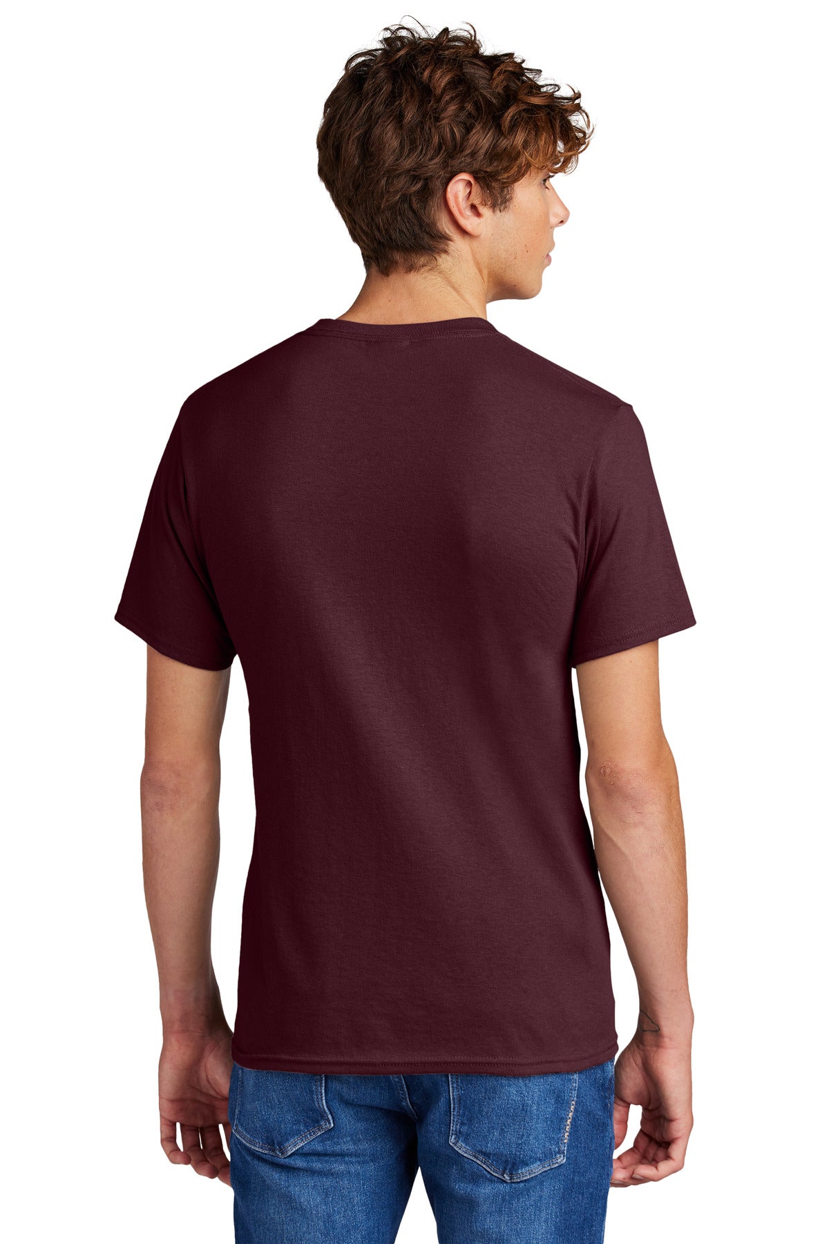Port & Company Core Blend Tee.  PC55 Athletic Maroon