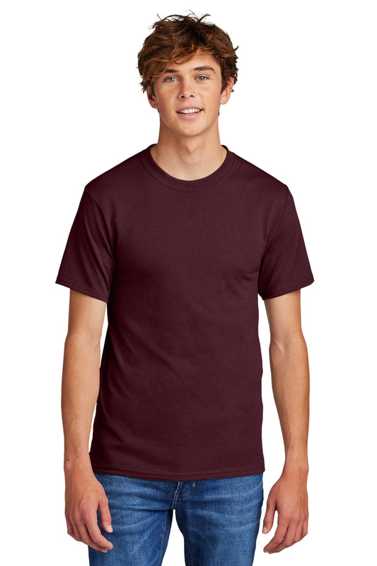 Port & Company Core Blend Tee.  PC55 Athletic Maroon