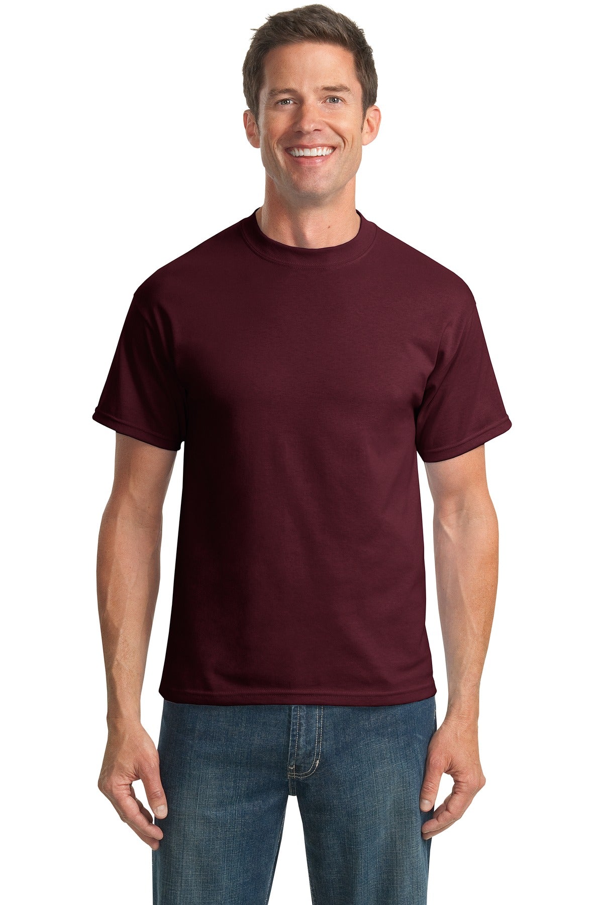 Port & Company Tall Core Blend Tee. PC55T Athletic Maroon Tall