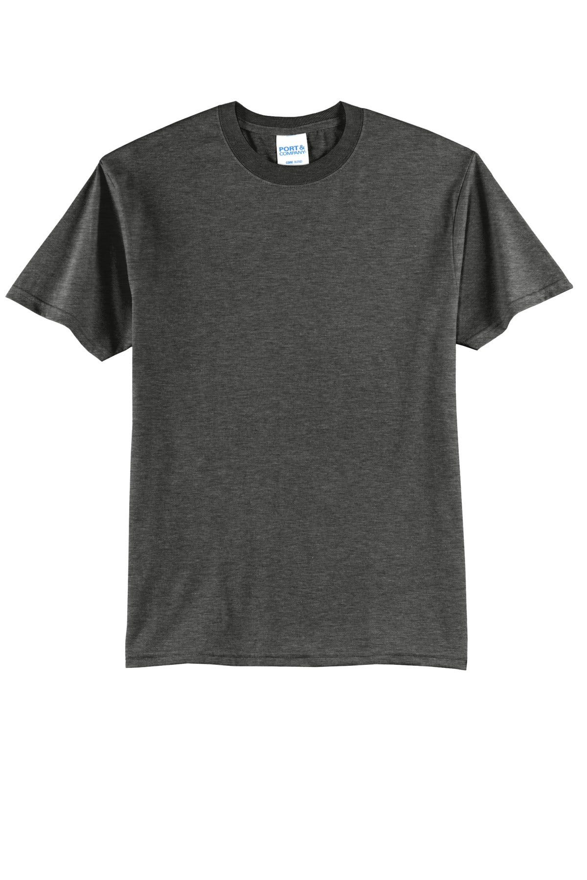 Port & Company Core Blend Tee.  PC55 Black Heather