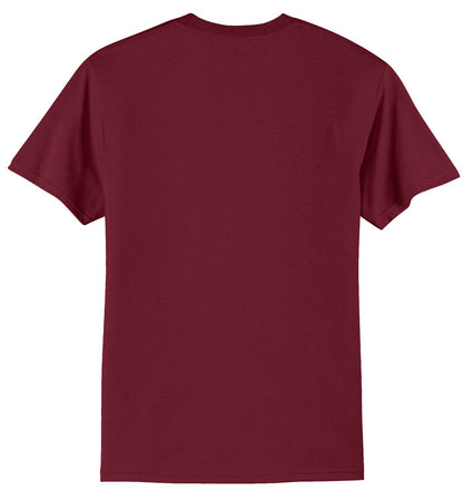 Port & Company Core Blend Tee.  PC55 Cardinal