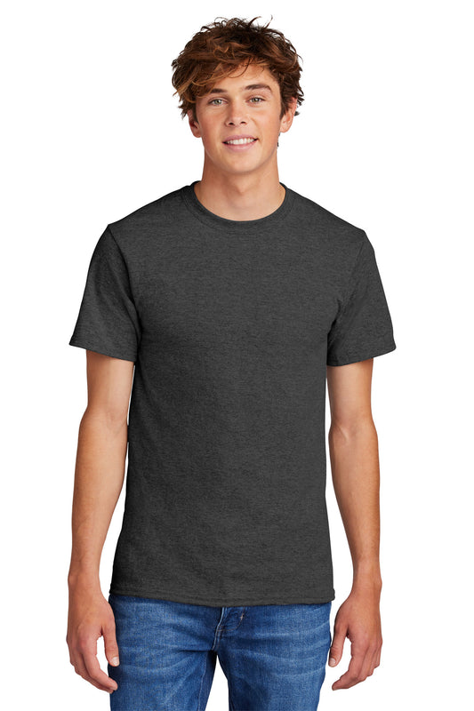 Port & Company Core Blend Tee.  PC55 Dark Heather Grey