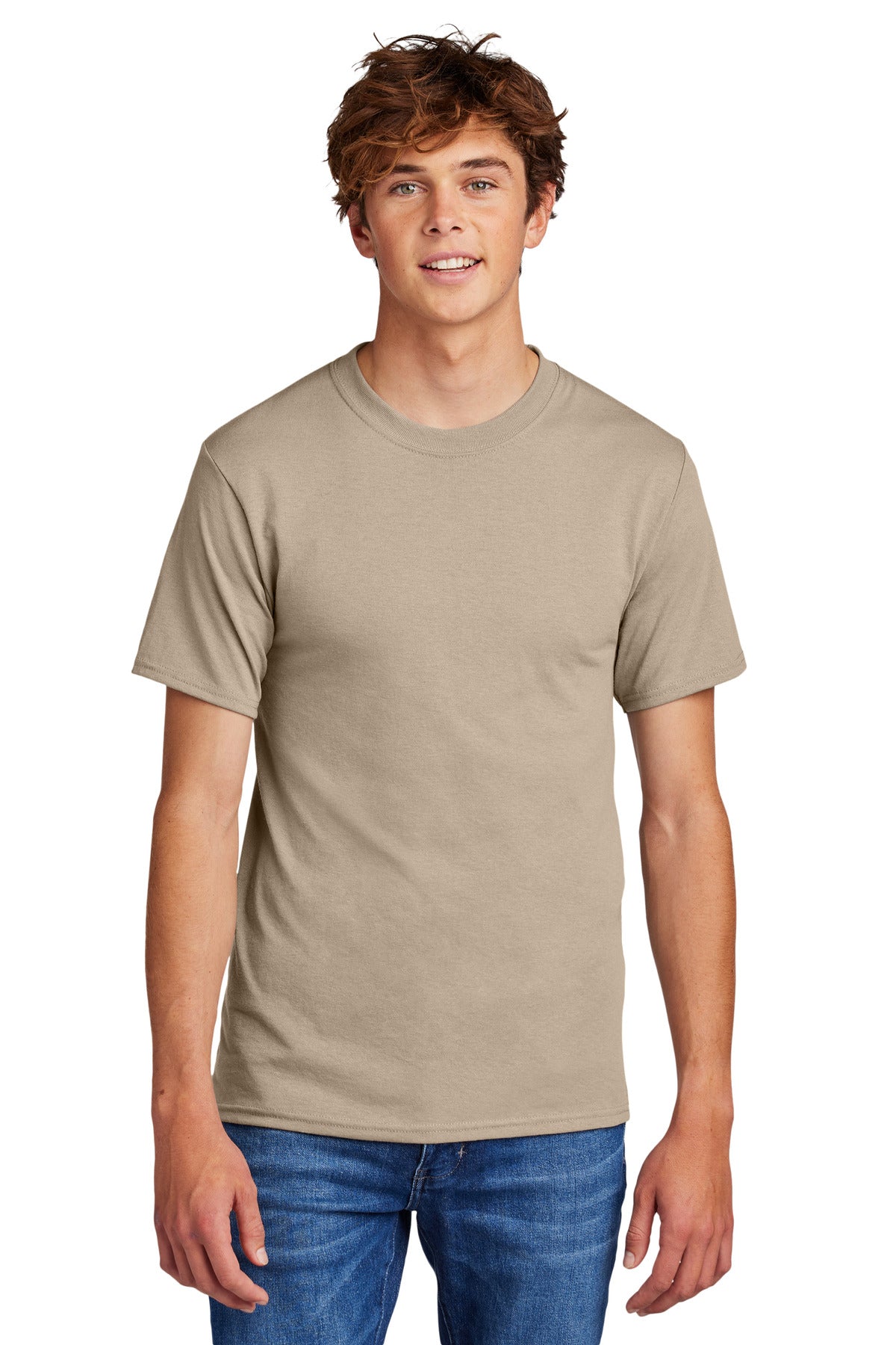 Port & Company Core Blend Tee.  PC55 Desert Sand