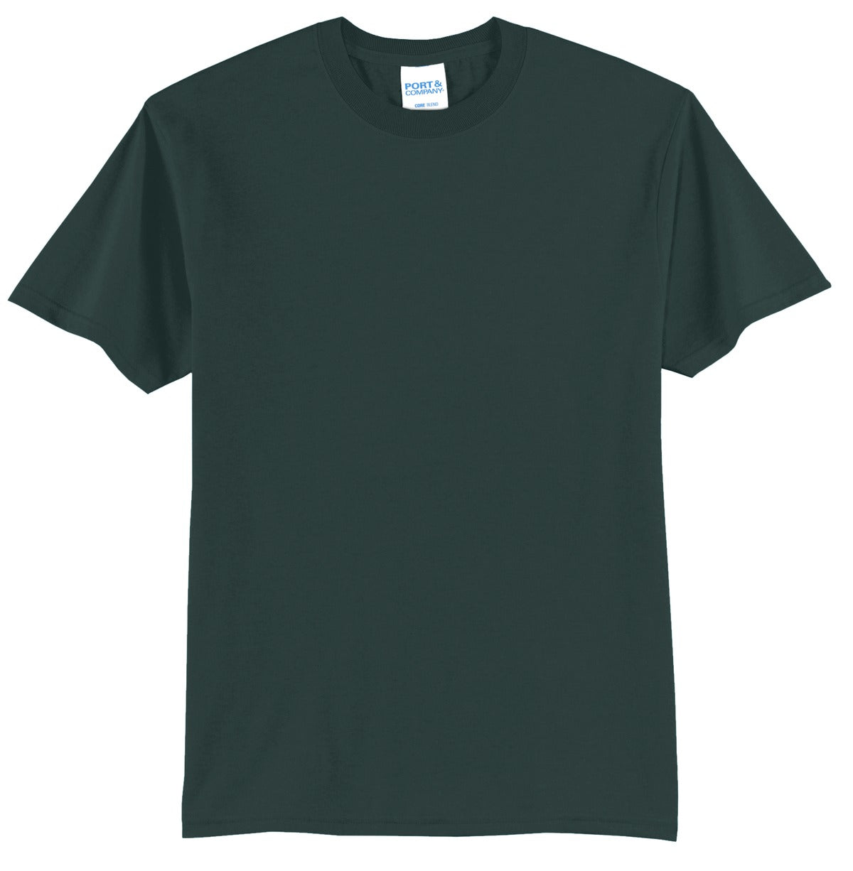 Port & Company Core Blend Tee.  PC55 Dark Green