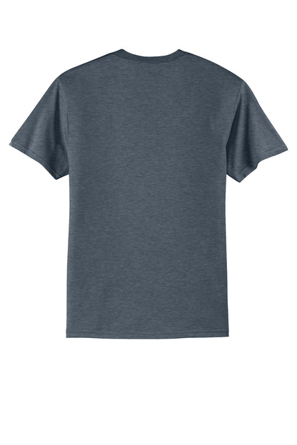Port & Company Core Blend Tee.  PC55 Heather Navy