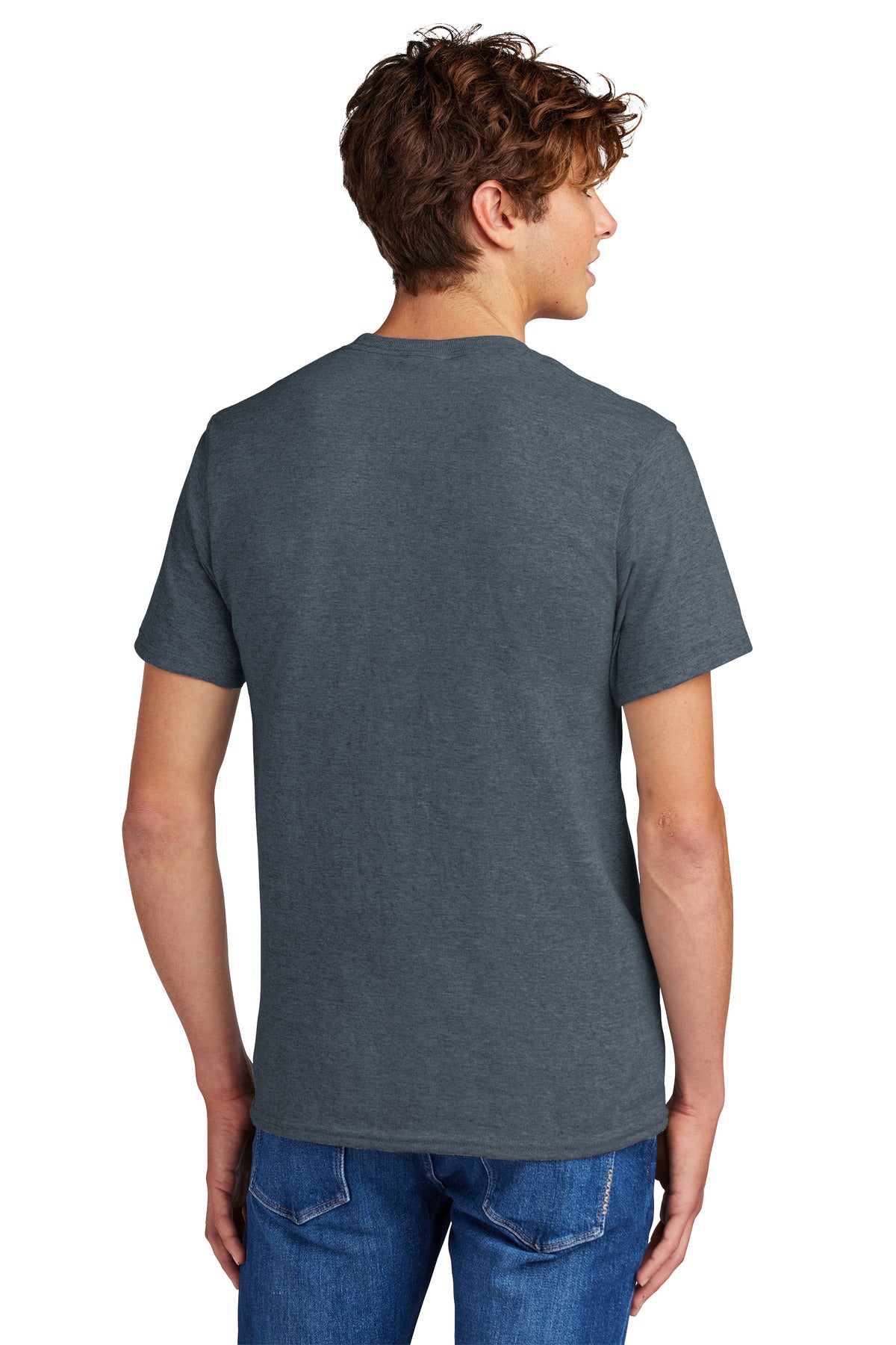 Port & Company Core Blend Tee.  PC55 Heather Navy