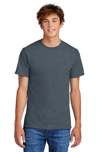 Port & Company Core Blend Tee.  PC55 Heather Navy