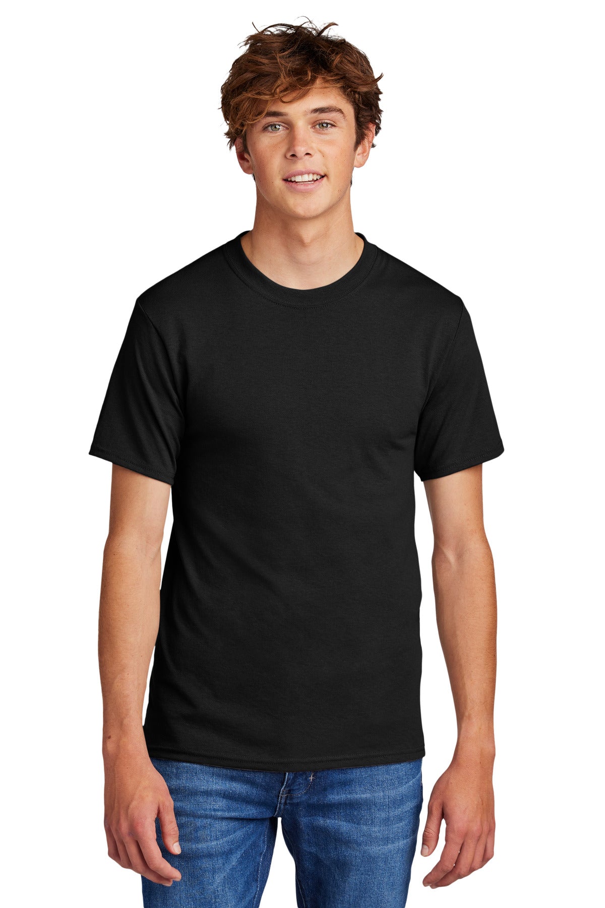 Port & Company Core Blend Tee.  PC55 Jet Black