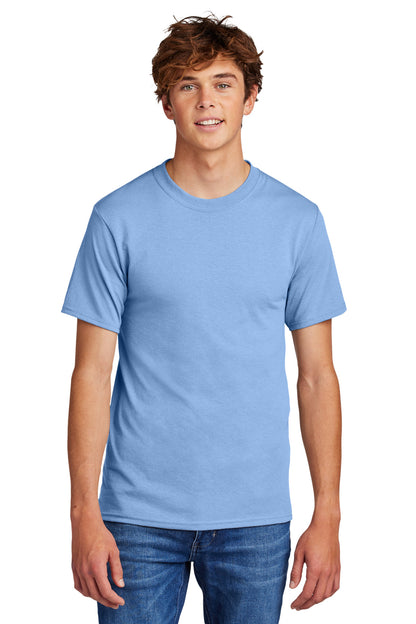 Port & Company Core Blend Tee.  PC55 Light Blue