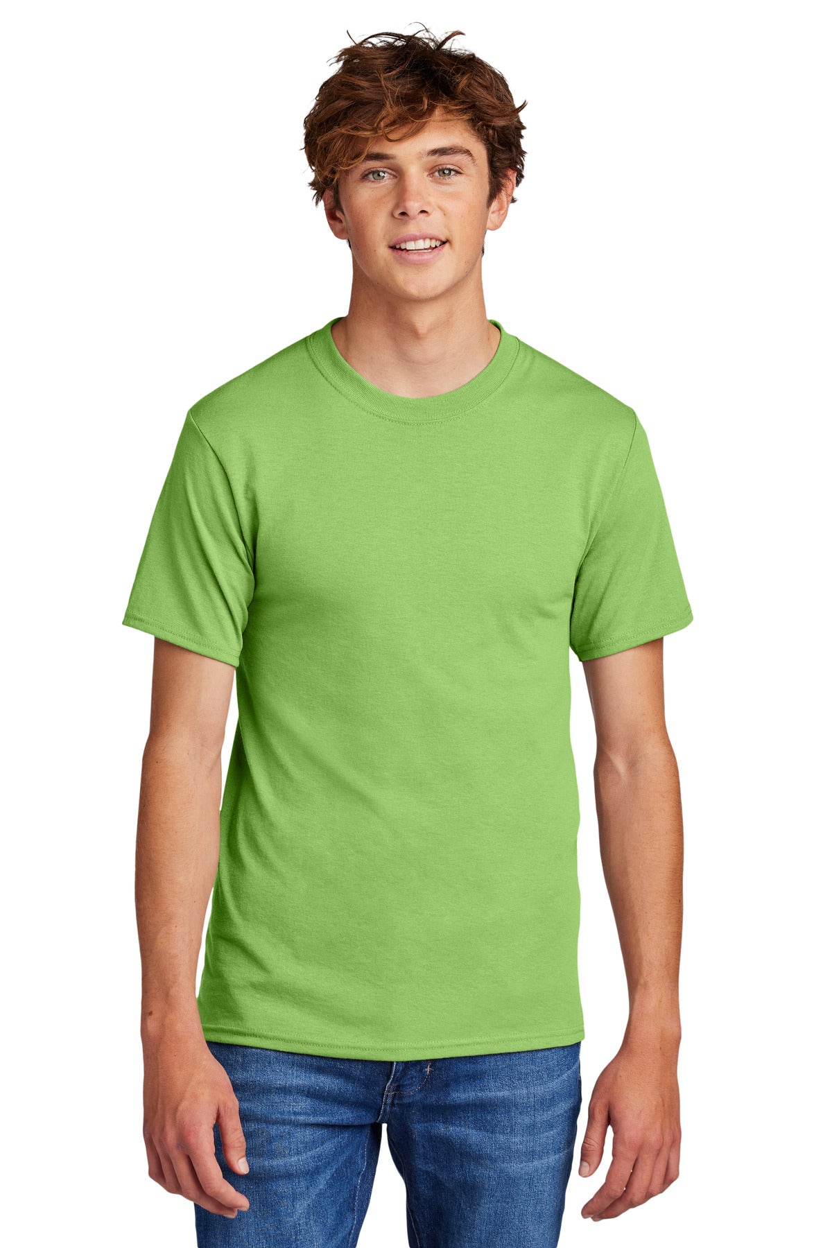 Port & Company Core Blend Tee.  PC55 Lime