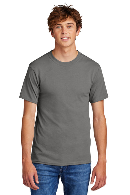 Port & Company Core Blend Tee.  PC55 Medium Grey