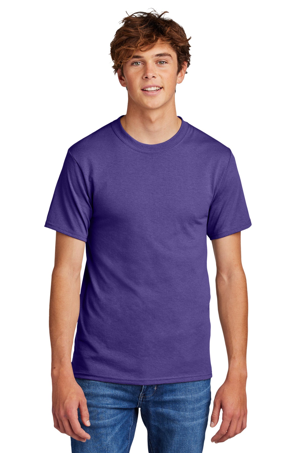 Port & Company Core Blend Tee.  PC55 Purple