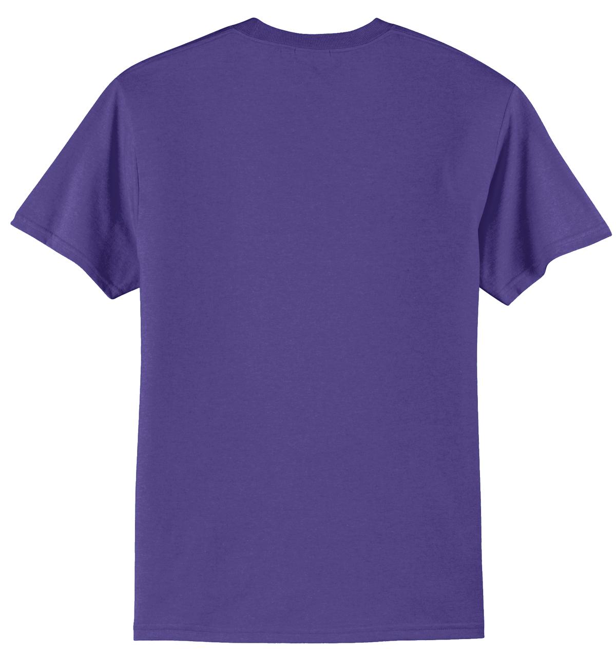 Port & Company Tall Core Blend Tee. PC55T Purple Tall