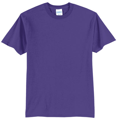Port & Company Tall Core Blend Tee. PC55T Purple Tall