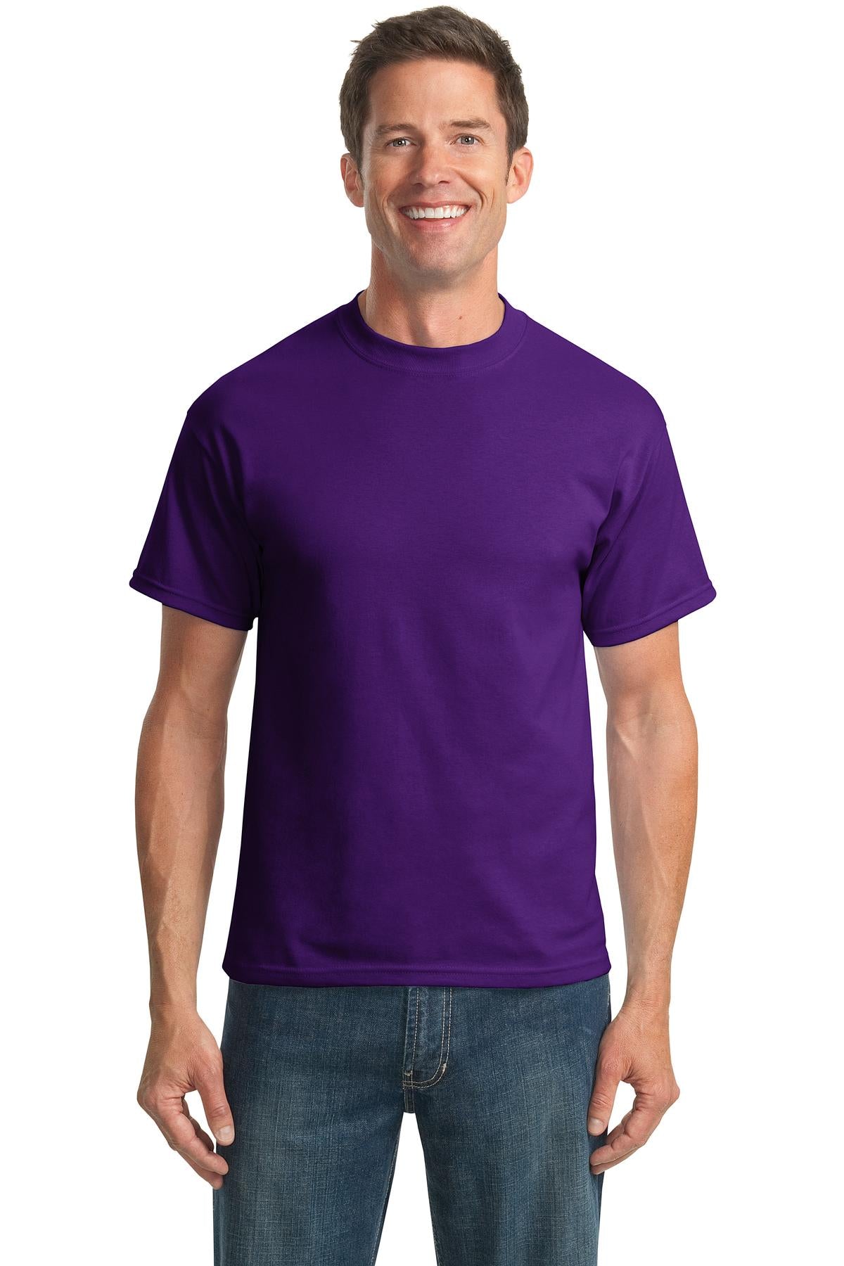 Port & Company Tall Core Blend Tee. PC55T Purple Tall