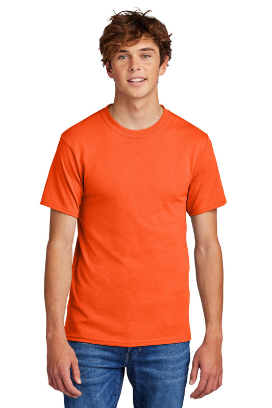 Port & Company Core Blend Tee.  PC55 Safety Orange