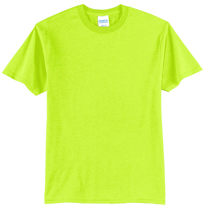 Port & Company Core Blend Tee.  PC55 Safety Green