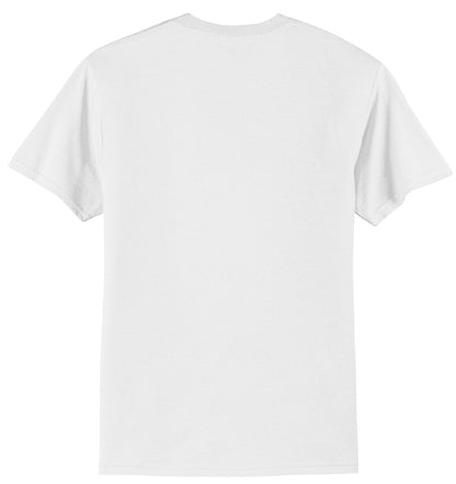 Port & Company Tall Core Blend Tee. PC55T White Tall