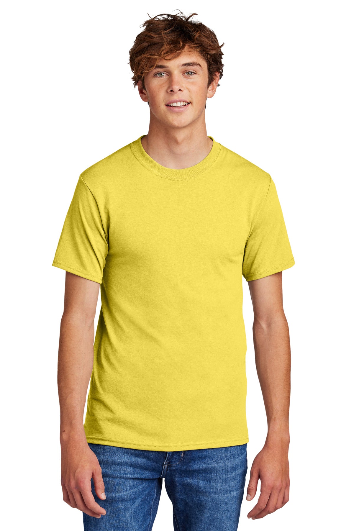 Port & Company Core Blend Tee.  PC55 Yellow