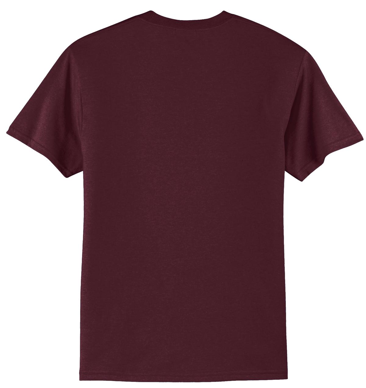 Port & Company Core Blend Tee.  PC55 Athletic Maroon