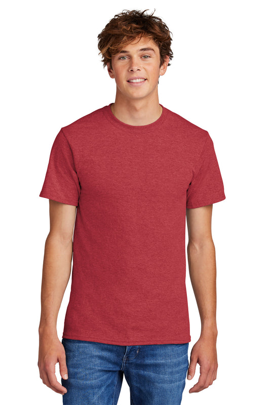 Port & Company Core Blend Tee.  PC55 Heather Red