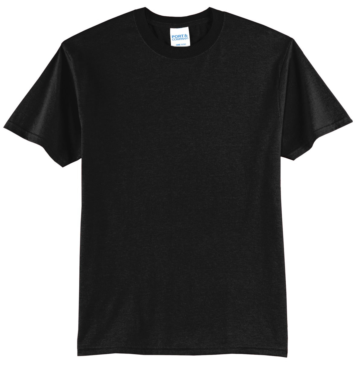 Port & Company Core Blend Tee.  PC55 Jet Black