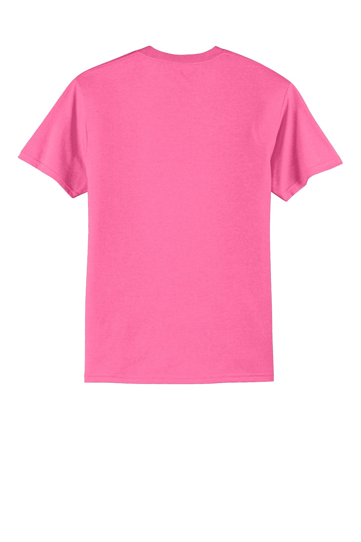 Port & Company Core Blend Tee.  PC55 Neon Pink