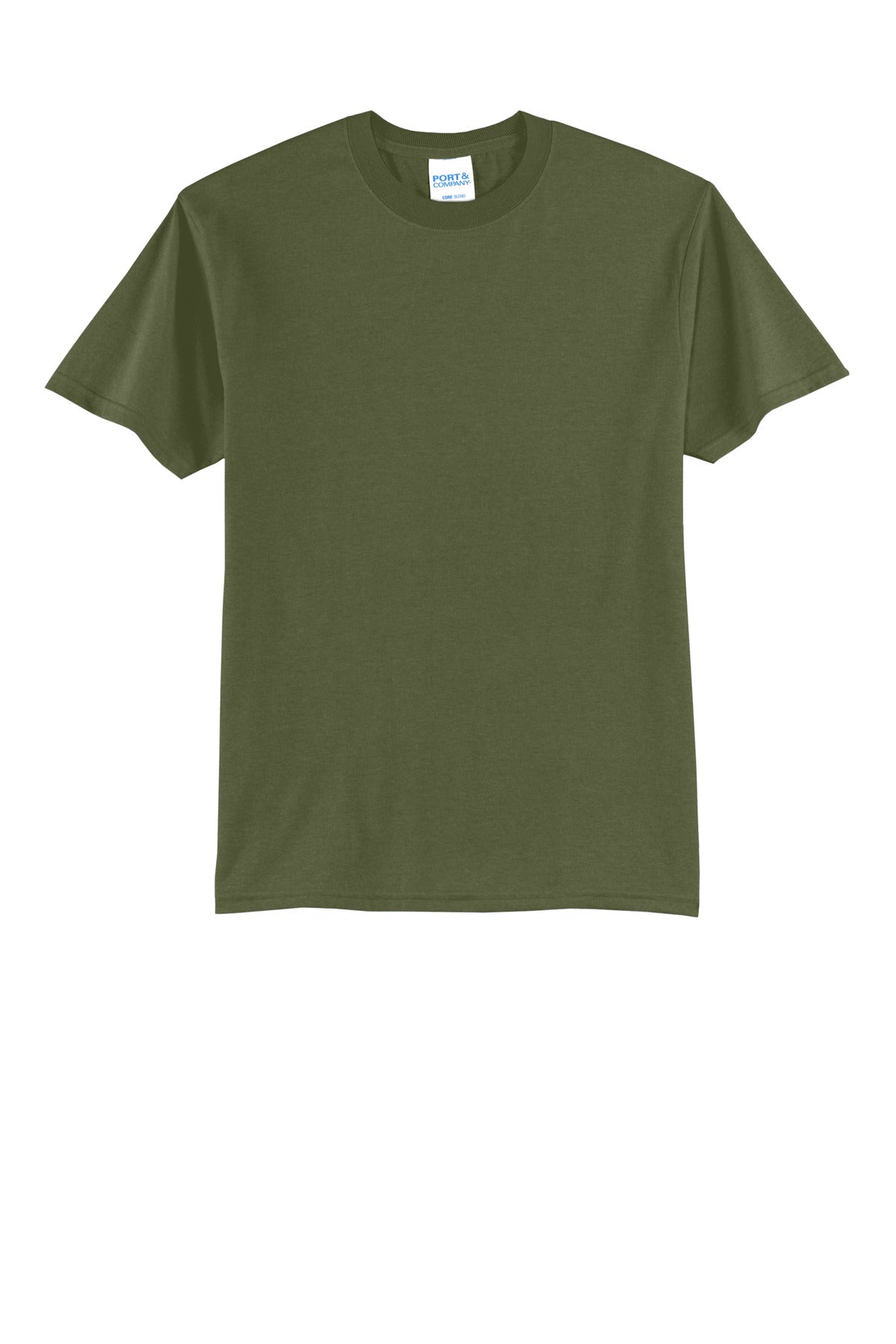Port & Company Core Blend Tee.  PC55 Olive Drab Green