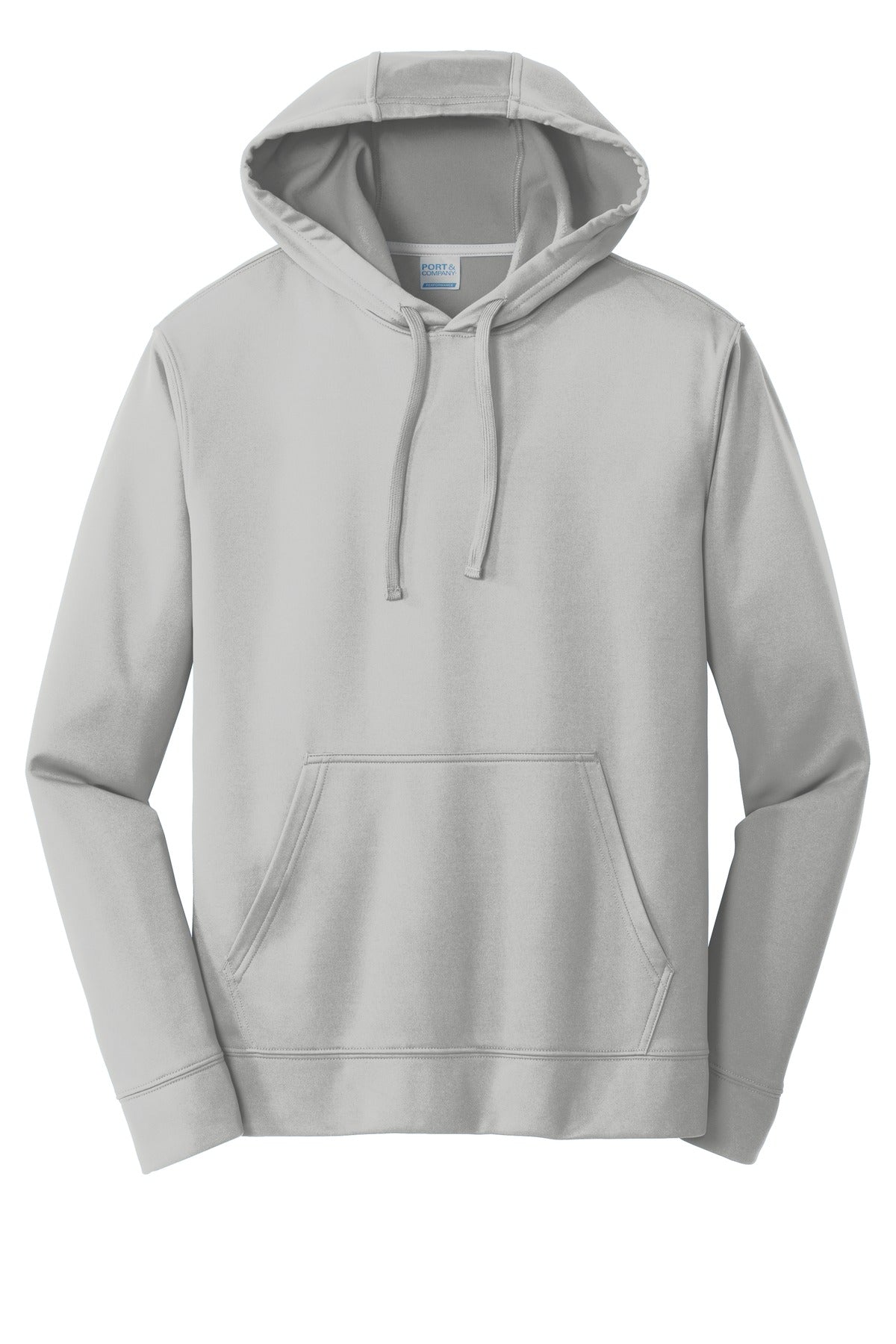 Port & Company Performance Fleece Pullover Hooded Sweatshirt. PC590H Silver