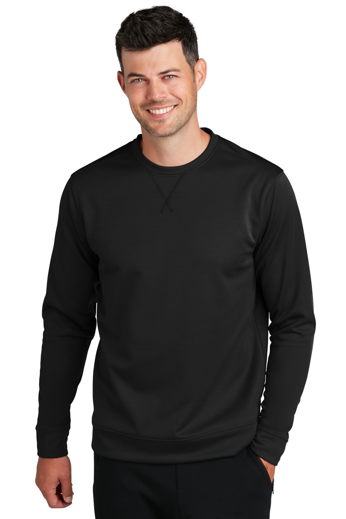 Port & CompanyPerformance Fleece Crewneck Sweatshirt. PC590 Jet Black
