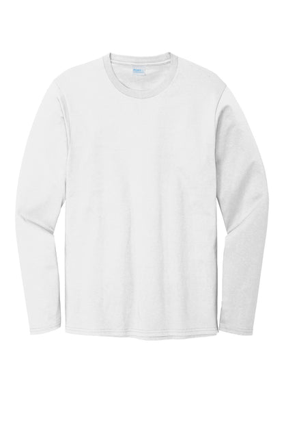 Port & Company Long Sleeve Bouncer Tee PC600LS White