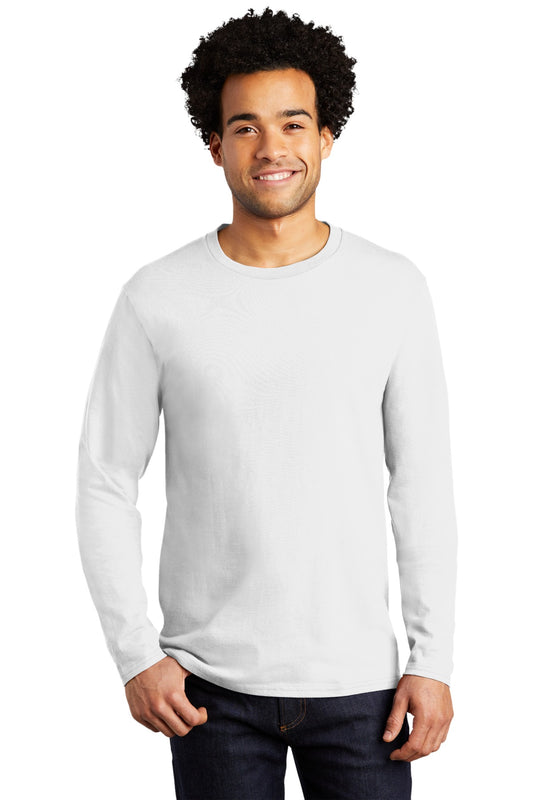 Port & Company Long Sleeve Bouncer Tee PC600LS White