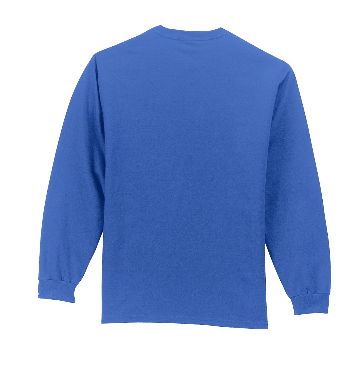 Port & Company Tall Long Sleeve Essential Pocket Tee. PC61LSPT Royal Tall