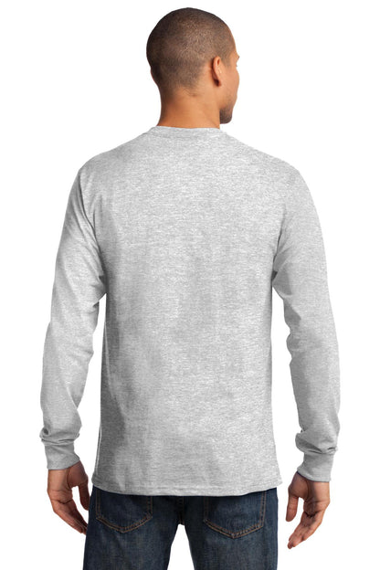 Port & Company Tall Long Sleeve Essential Tee. PC61LST Ash Tall
