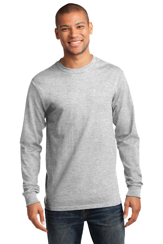 Port & Company Tall Long Sleeve Essential Tee. PC61LST Ash Tall