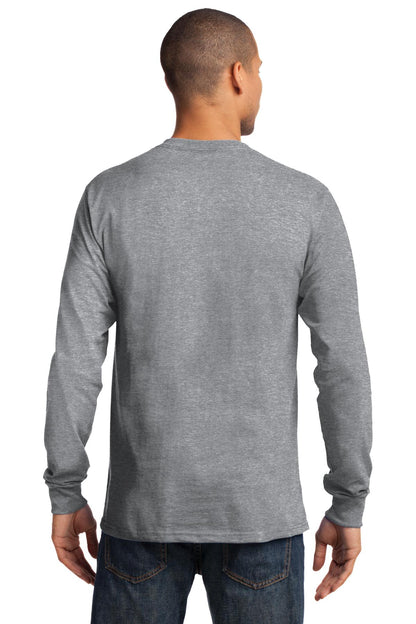 Port & Company Tall Long Sleeve Essential Tee. PC61LST Athletic Heather Tall