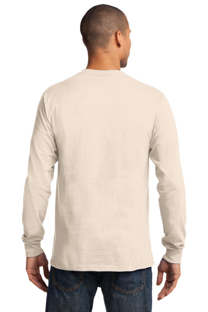 Port & Company Tall Long Sleeve Essential Tee. PC61LST Natural Tall