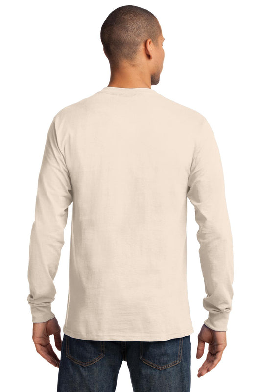 Port & Company Tall Long Sleeve Essential Tee. PC61LST Natural Tall