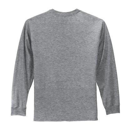 Port & Company Tall Long Sleeve Essential Tee. PC61LST Athletic Heather Tall