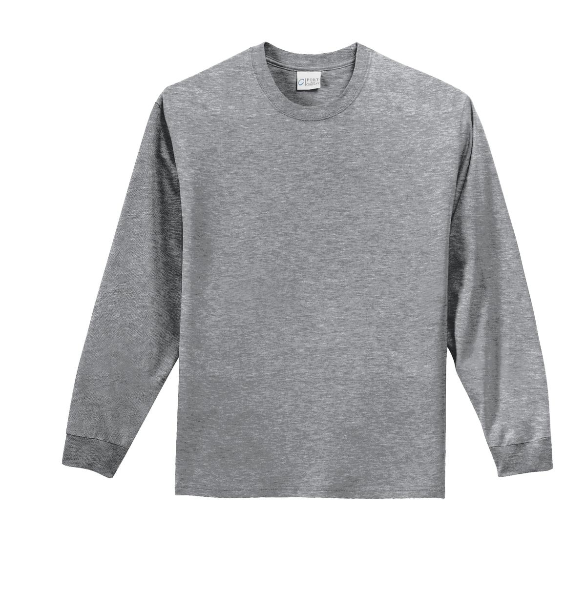 Port & Company Tall Long Sleeve Essential Tee. PC61LST Athletic Heather Tall