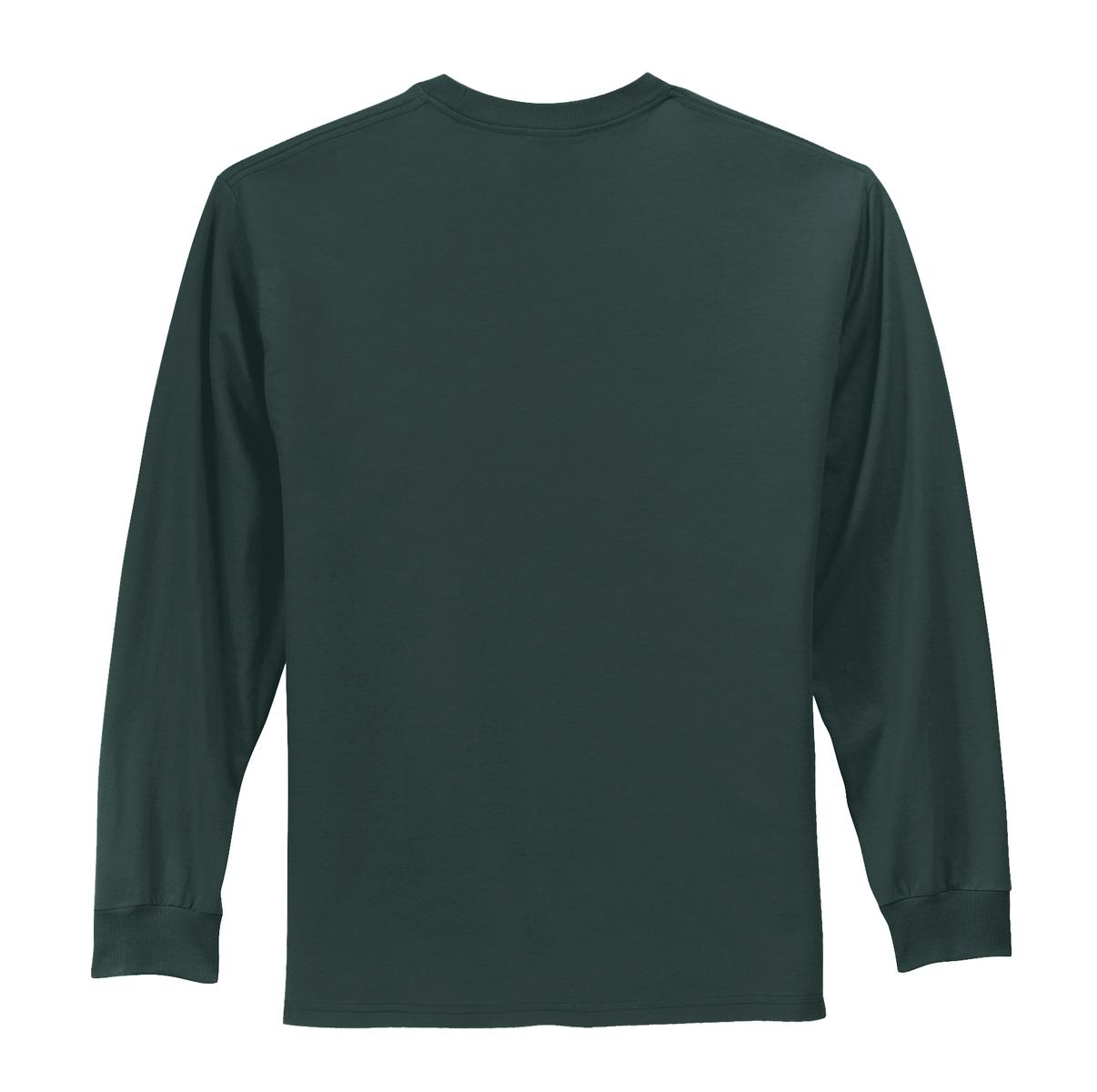 Port & Company Tall Long Sleeve Essential Tee. PC61LST Dark Green Tall