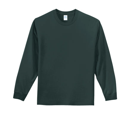 Port & Company Tall Long Sleeve Essential Tee. PC61LST Dark Green Tall