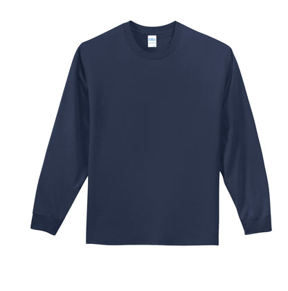 Port & Company Long Sleeve Essential Tee. PC61LS Navy