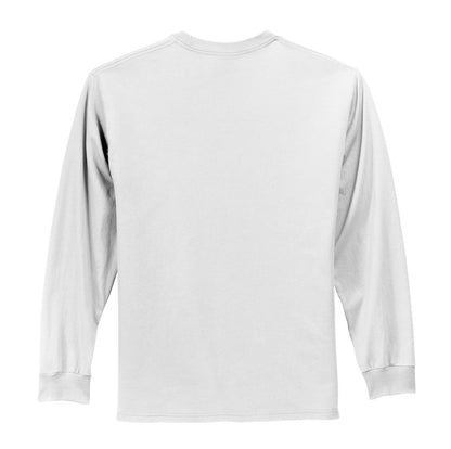 Port & Company Long Sleeve Essential Tee. PC61LS White