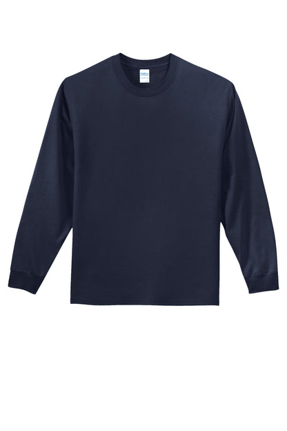 Port & Company Long Sleeve Essential Tee. PC61LS Deep Navy
